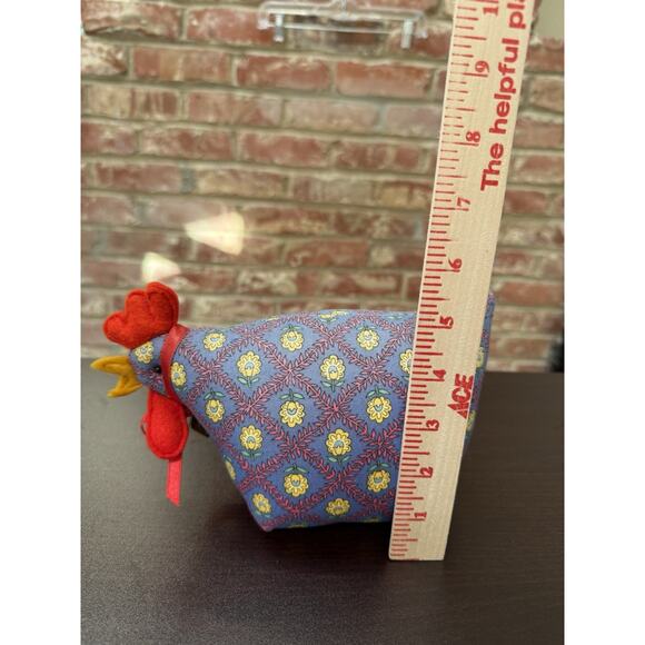 VTG Made In USA, Collectible Creations Blue Stuffed Rooster Handmade Folksy Farm - Picture 7 of 9